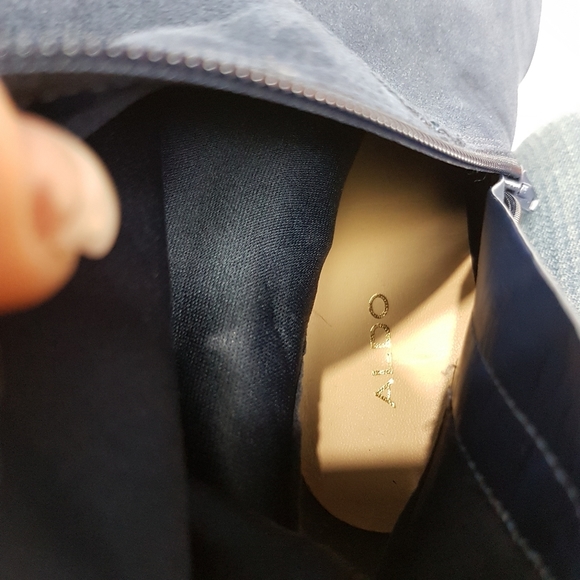 ALDO Blue Suede OTK Boots 4.5" Heel Size 6 - Picture 13 of 14